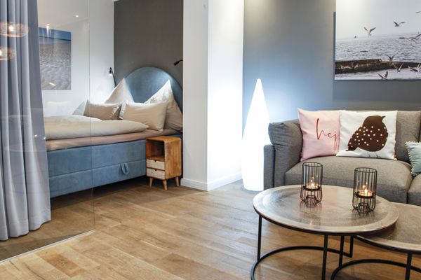  Ferienwohnung Dünenloft Wangerooge - Schlafzimmer