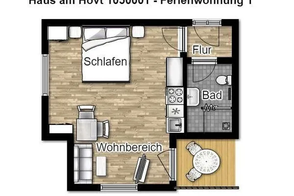 Grundriss Haus am Hövt Ferienwohnung 1