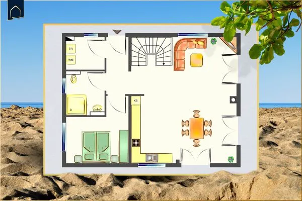 Grundriss  Ferienhaus Im Kiefernwäldchen