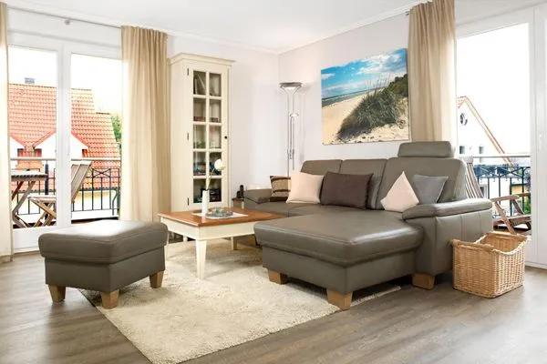 Wohnzimmer Ostsee Residenz Meeresblick Strandjuwel