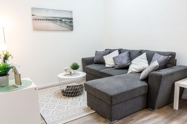  Ferienwohnung Amrum auf dem Holmhof Poppenbüll,Osterhever,Tetenbüll - Sofaecke