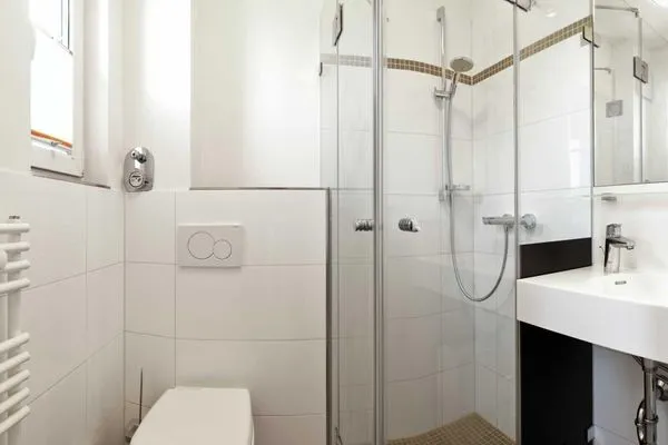 Bathroom Doppelhäuser zum Reetmoor Haus Friederike