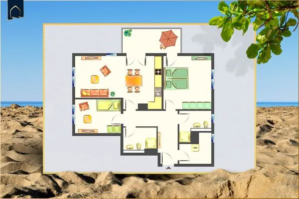 Grundriss  Ferienwohnung Hart Backbord