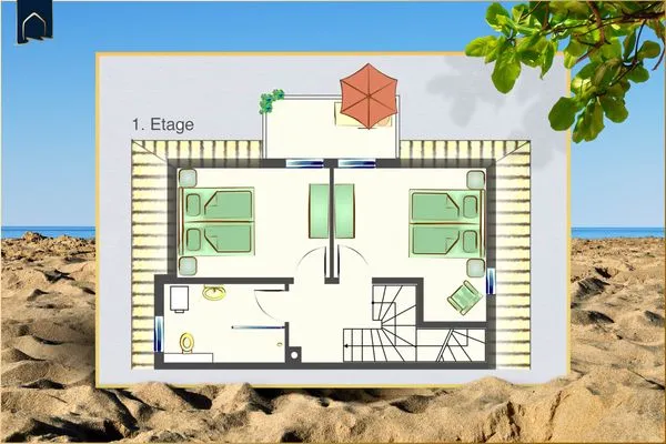 Grundriss  Ferienhaus Haffglück