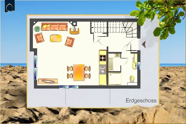 Grundriss  Ferienhaus Haff-Liebe