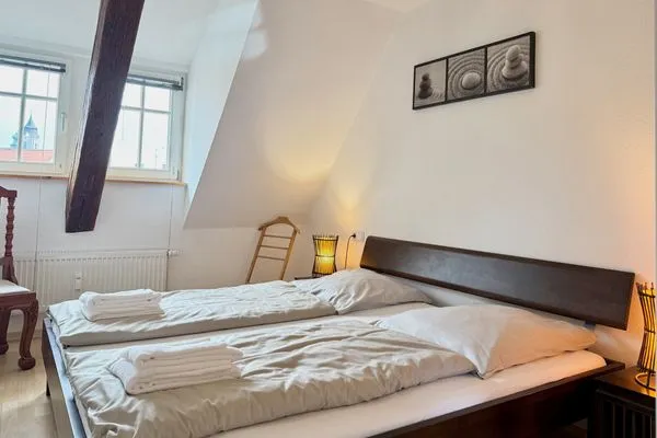  Ferienwohnung Doberauer Lindau Insel - Schlafzimmer - Doppelbett
