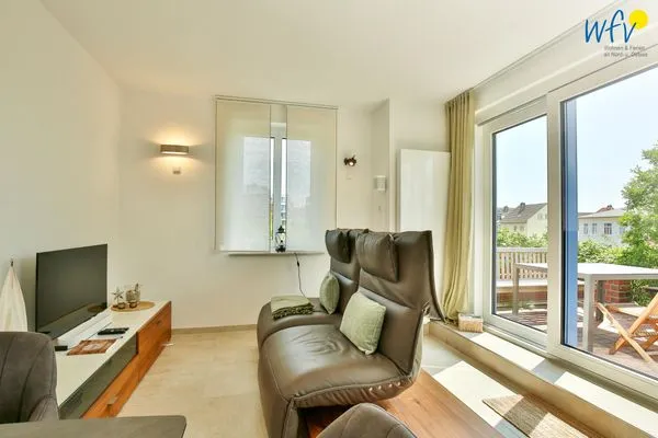 Wohnzimmer Haus Dünenblick Ferienwohnung 6