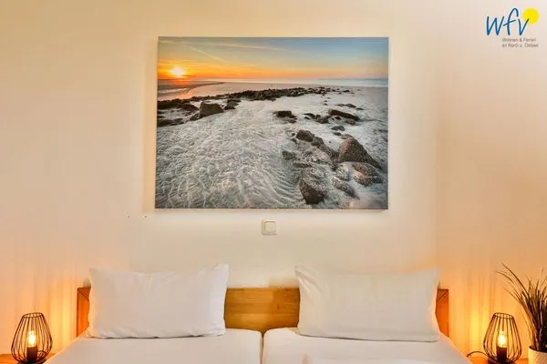 Schlafzimmer Haus Dünenblick Ferienwohnung 6