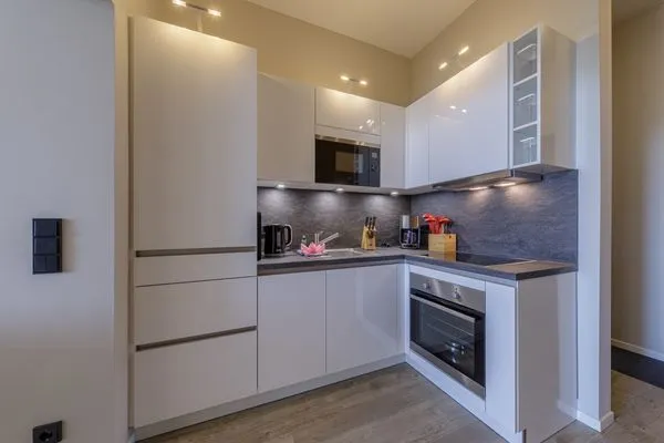 Ferienwohnung Ostseequartier Ostseebad Wustrow moderne Küchenzeile  Ostseequartier