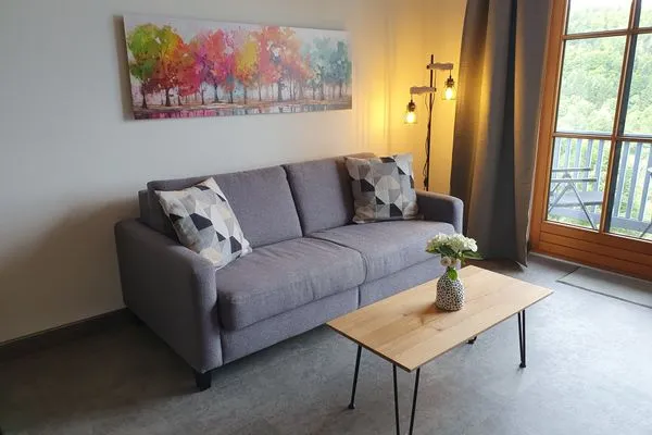 Wohnzimmer Ferienland Sonnenwald Ferienwohnung "Weitblick zum Arber" Apartment 15