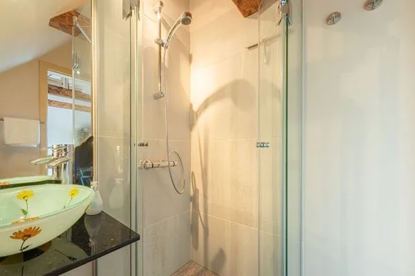 Ferienhaus InselGlück in Malchow Badezimmer mit Dusch DG  InselGlück