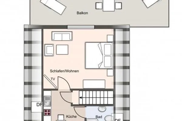 Frahmshus Appartement Ausguck SPO Ording - Grundriss