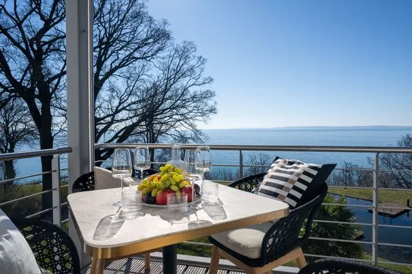 Balkon  FeWo Meerzeit - Balkon, Sauna, Meerblick