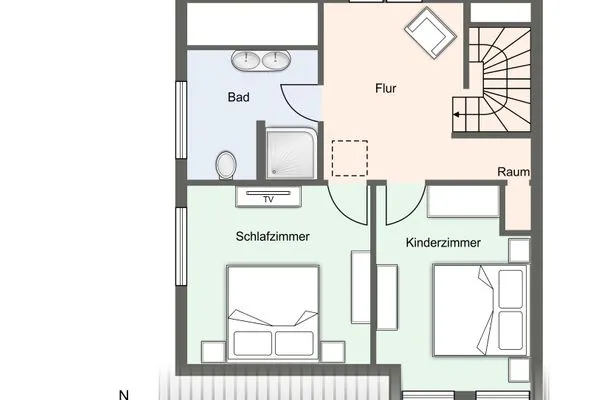 Lütt Medehop Ferienhaus Lütt Medehop Tating bei SPO - Grundriss