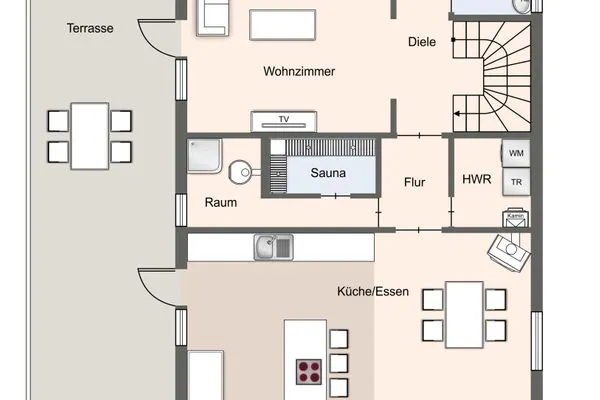 Lütt Medehop Ferienhaus Lütt Medehop Tating bei SPO - Grundriss