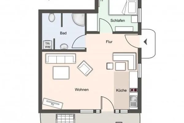 Buhne Appartement Buhne 4 SPO Ording - Grundriss