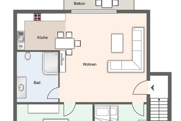 Kjell Hus Kjell Hus FeWo Dorf SPO Ording - Grundriss