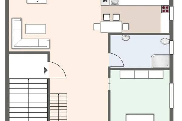 Kjell Hus Kjell Hus FeWo Bad SPO Ording - Grundriss