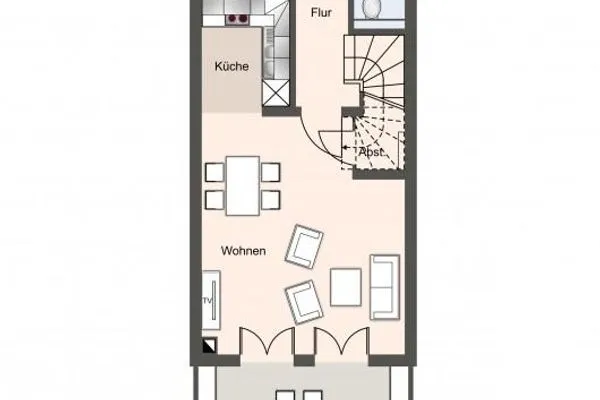Quartier Deich-4 Ferienhaus Quartier Deich 4 Deichgold SPO Ording - Grundriss