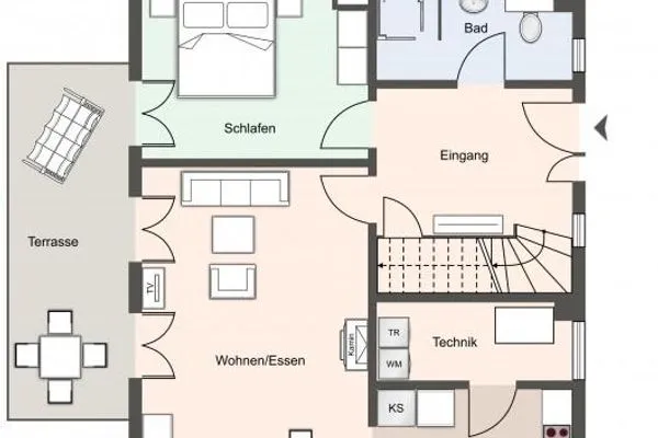Reetdachhaus Dünenkoog Reetdachhaus Dünenkoog SPO Umland - Grundriss