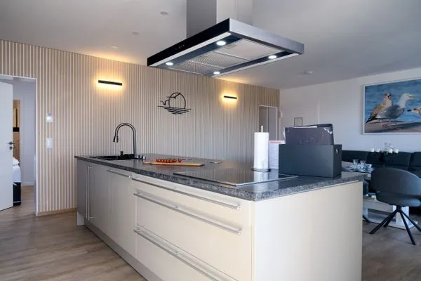 Küche / Küchenzeile  FeWo Silbermöwe - Meerblick,Terrasse, Sauna, Fitness