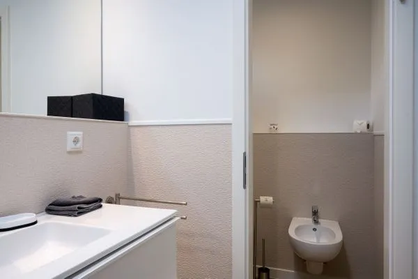 Badezimmer  FeWo Silbermöwe - Meerblick,Terrasse, Sauna, Fitness