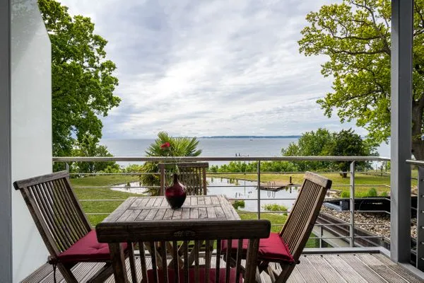 Balkon  FeWo Sonnenschein -  Kamin, Sauna, Meerblick