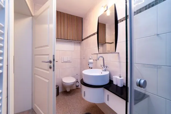 Badezimmer  FeWo Sonnenschein -  Kamin, Sauna, Meerblick