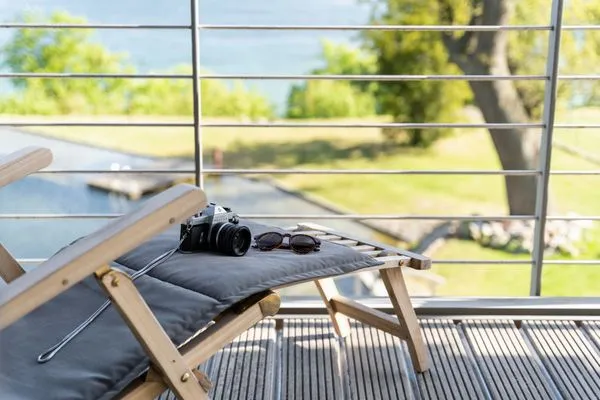Balkon  FeWo Wellenspiel - Kamin, Sauna, Meerblick