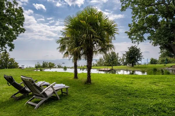 Garten  FeWo Strandfrieden - Kamin, Sauna, Meerblick