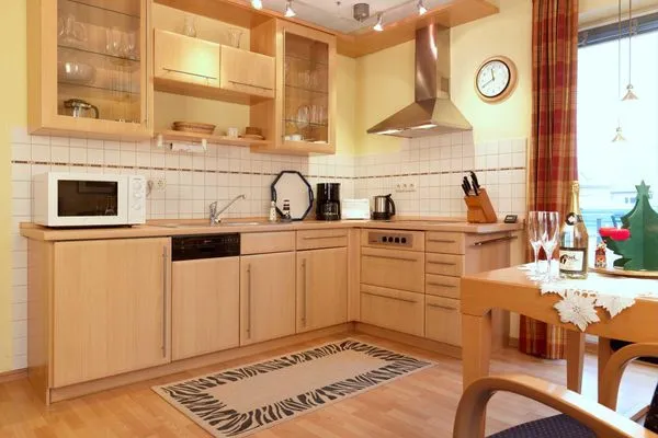 Kitchen Ferienwohnungen Fischerstieg Hafenblick