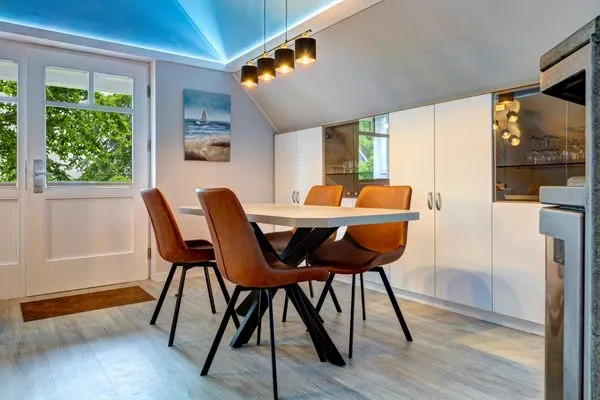 Wohnzimmer  Dünenhäuser Ückeritz UnserUsedomDe FeWo ca.80qm mit privater Sauna und Kamin, Parkplatz, direkt am Strand. 7/3