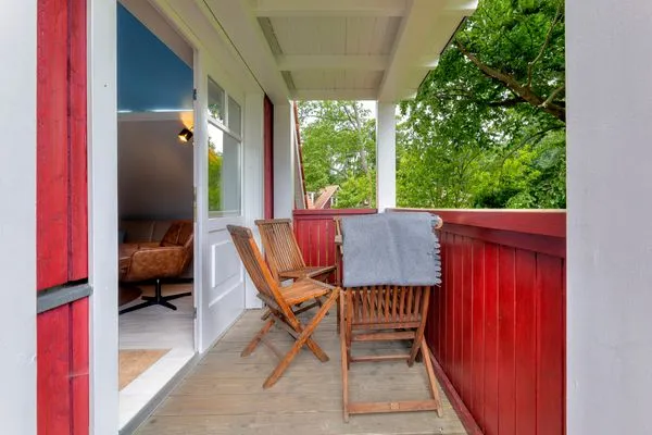 Balkon  Dünenhäuser Ückeritz UnserUsedomDe FeWo ca.80qm mit privater Sauna und Kamin, Parkplatz, direkt am Strand. 7/3