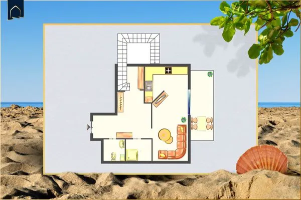 Grundriss Villa Luna Ferienwohnung Achterdeck