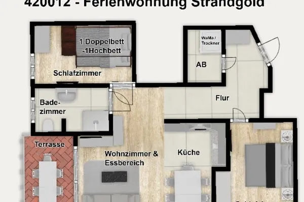 Grundriss Haus Seeblick Ferienwohnung Strandgold