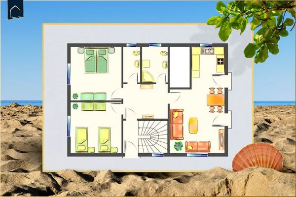 Grundriss  Ferienwohnung Stranddüne