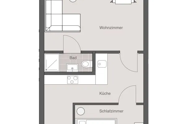 Grundriss  Strandkoje - Strandmuschel