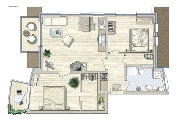Grundriss  de Obendtied - Wohnung 4