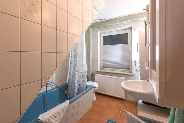 Badezimmer  Ferienwohnung Am Kreidebach