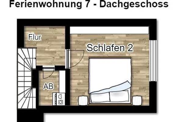 Grundriss Haus Greune-Stee 49 Ferienwohnung Südstrandkrabbe