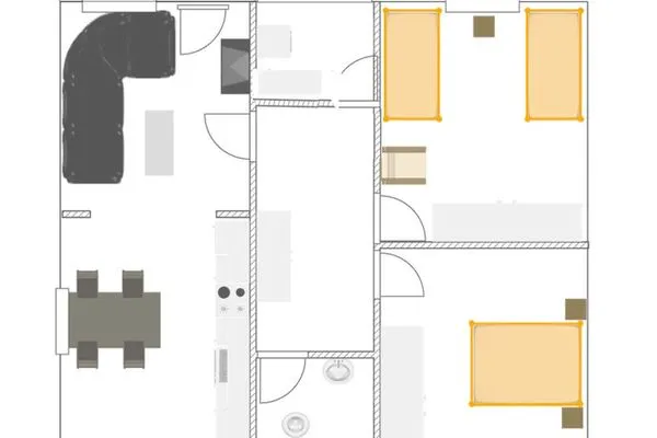 Grundriss  Haus Nordstrand - Ferienwohnung 5