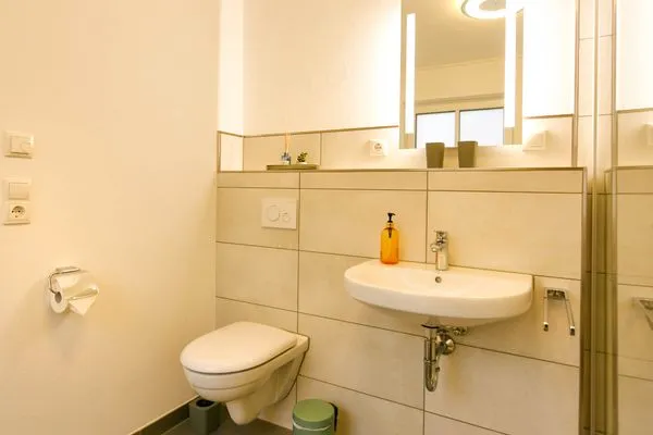 Badezimmer Haus Likedeeler Ferienwohnung 1