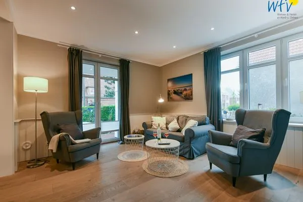 Wohnzimmer Ferienhaus Charlotte 48 Feriendoppelwohnung Charlotte