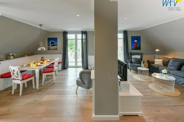 Wohnzimmer Ferienhaus Charlotte 48 Feriendoppelwohnung Charlotte