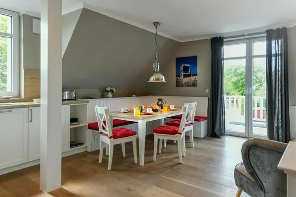 Küche / Küchenzeile Ferienhaus Charlotte 48 Feriendoppelwohnung Charlotte