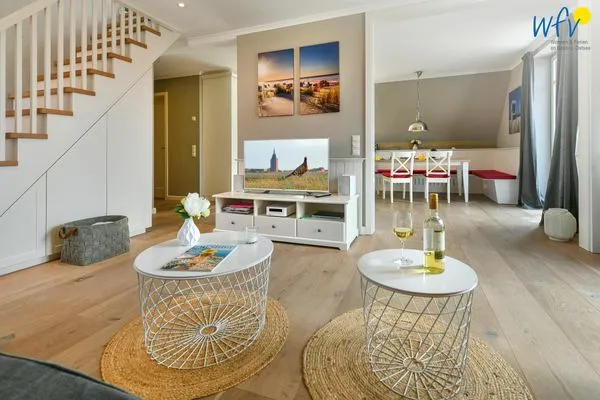 Wohnzimmer Ferienhaus Charlotte 48 Feriendoppelwohnung Charlotte