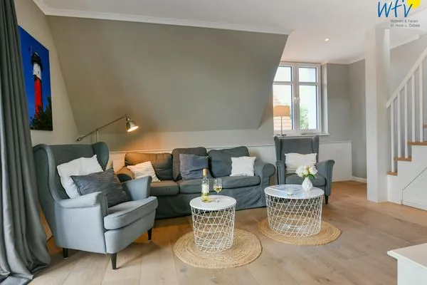 Wohnzimmer Ferienhaus Charlotte 48 Feriendoppelwohnung Charlotte