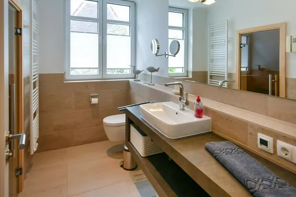Badezimmer Ferienhaus Charlotte 48 Feriendoppelwohnung Charlotte