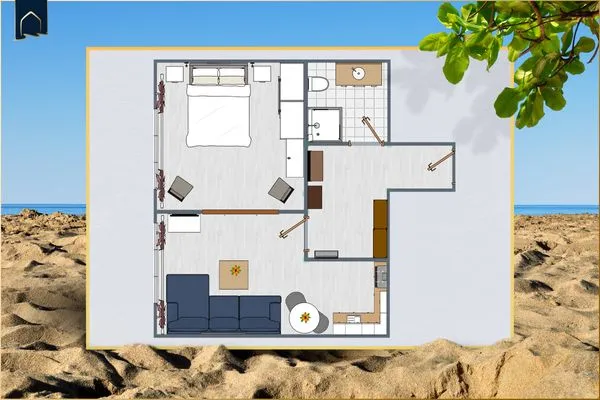 Grundriss  Ferienwohnung Kranich