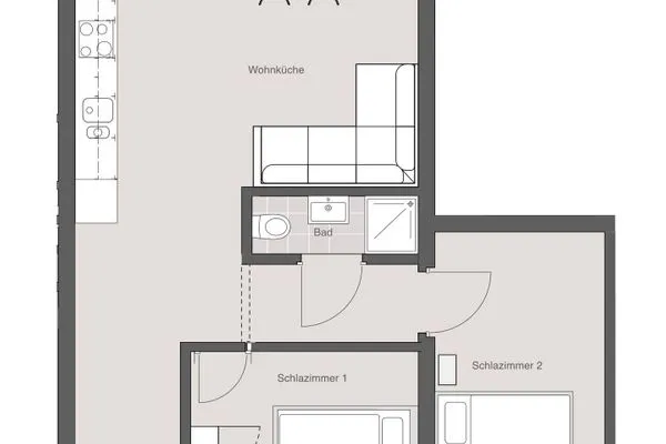 Grundriss  Strandkoje - Ankerplatz